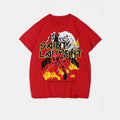 Big & Tall Red Streetwear Skull T-Shirt for big men view 2