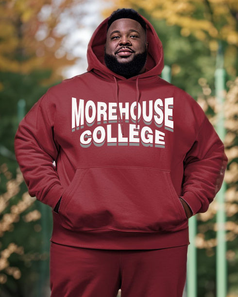 Big & Tall Graphic Hoodie Sweatpants Set for big men view 2