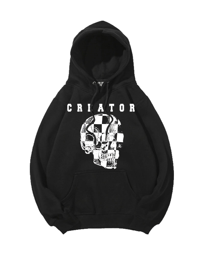 Big & Tall Graphic Skull Hoodie for big men view 9
