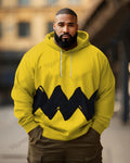 Big & Tall Colorblock Geometric Graphic Hoodie for big men
