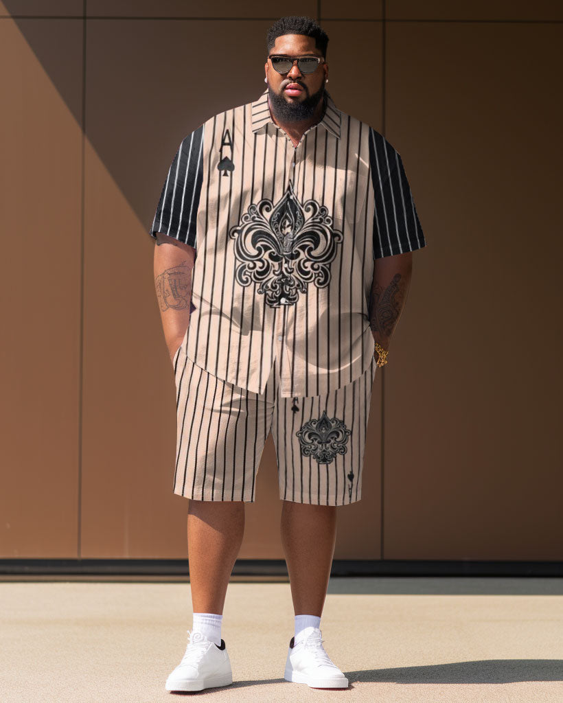 Big & Tall Striped Streetwear Jeans for big men view 1