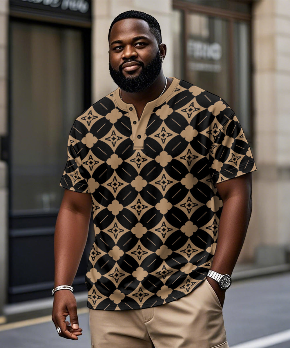 Big & Tall Geometric Graphic T-Shirt for big men view 2