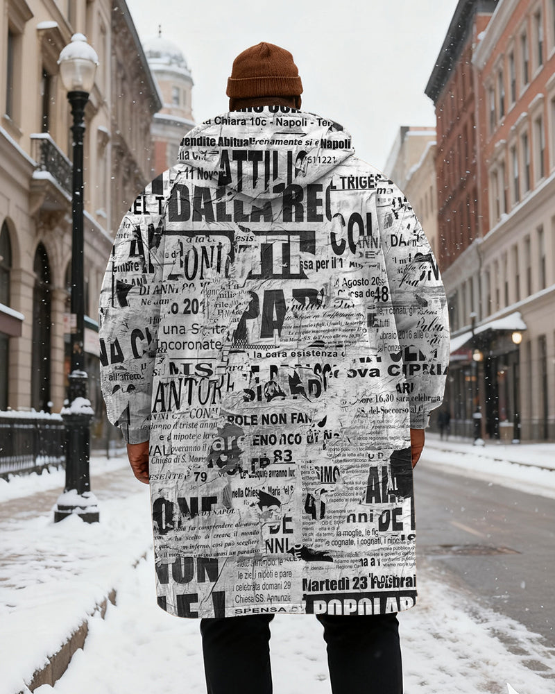 Big & Tall Graphic Graffiti Hoodie for big men view 3