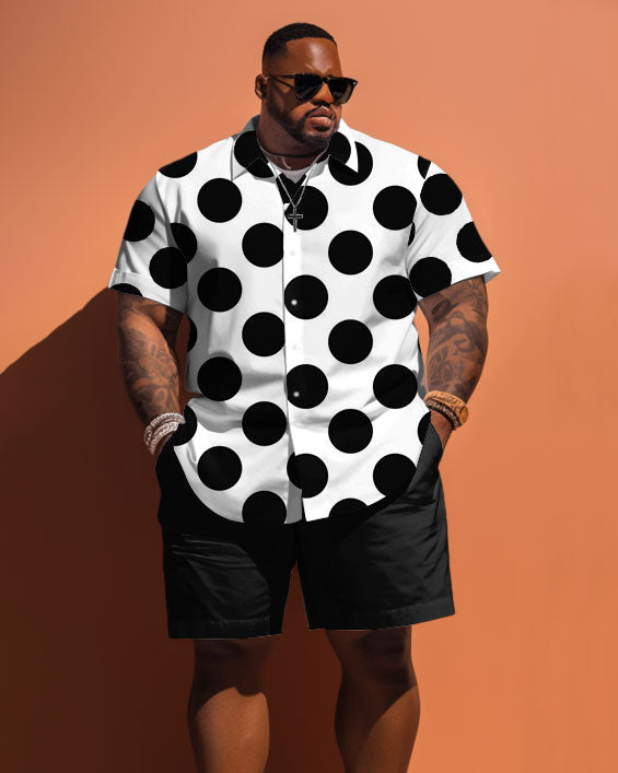 Big & Tall Black White Graphic Jeans for big men view 1