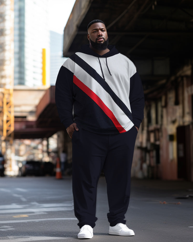 Big & Tall Colorblock Athletic Hoodie for big men view 1