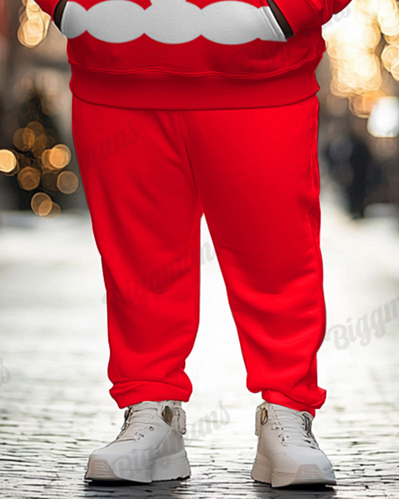 Big & Tall Graphic Hoodie Sweatpants Set for big men view 3