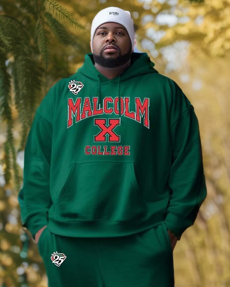 Big & Tall Graphic Hoodie Sweatpants Set for big men view 2