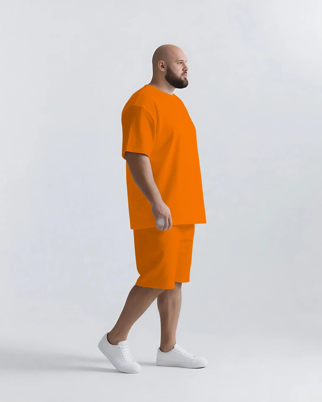 Big & Tall Graphic Streetwear Two-piece Set for big men view 3