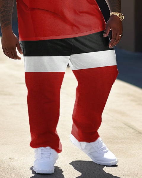 Big & Tall Graphic Streetwear T-Shirt Pants Set for big men view 3