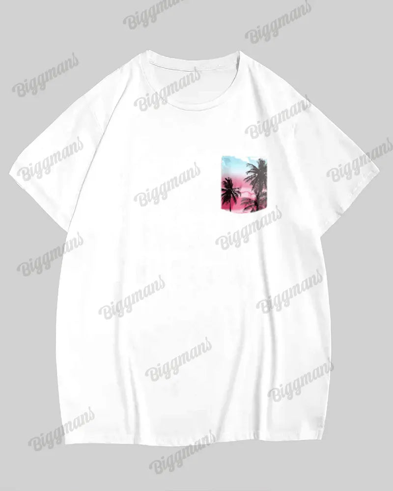 Big & Tall Hawaiian T-Shirt Shorts Set for big men view 5