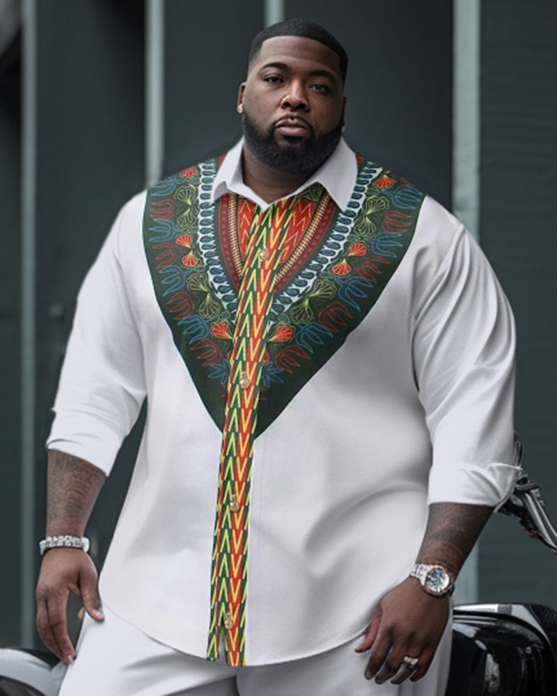 Big & Tall Colorblock Two-piece Set for big men view 2