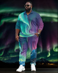 Big & Tall Streetwear Polo Pants Set for big men view 1
