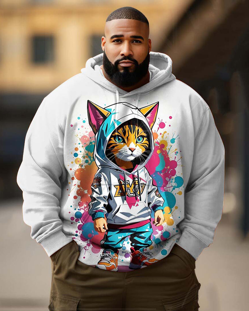 Big & Tall Graffiti Hoodie for big men