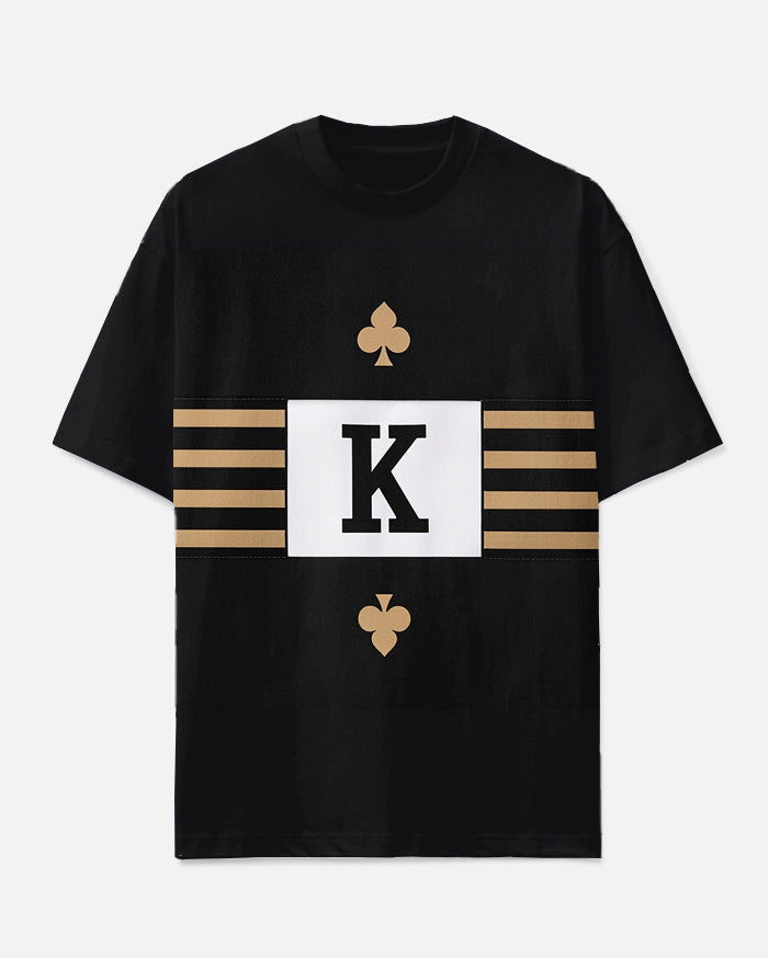 Big & Tall Striped Streetwear T-Shirt for big men