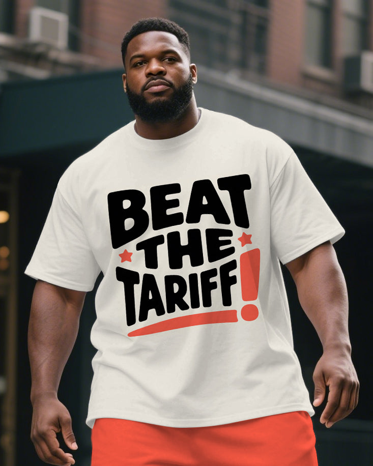 Big & Tall Streetwear T-Shirt Shorts Set for big men view 2