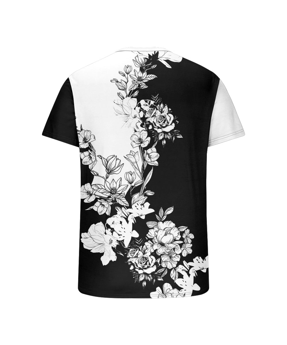 Big & Tall Black White Graphic T-Shirt for big men view 5