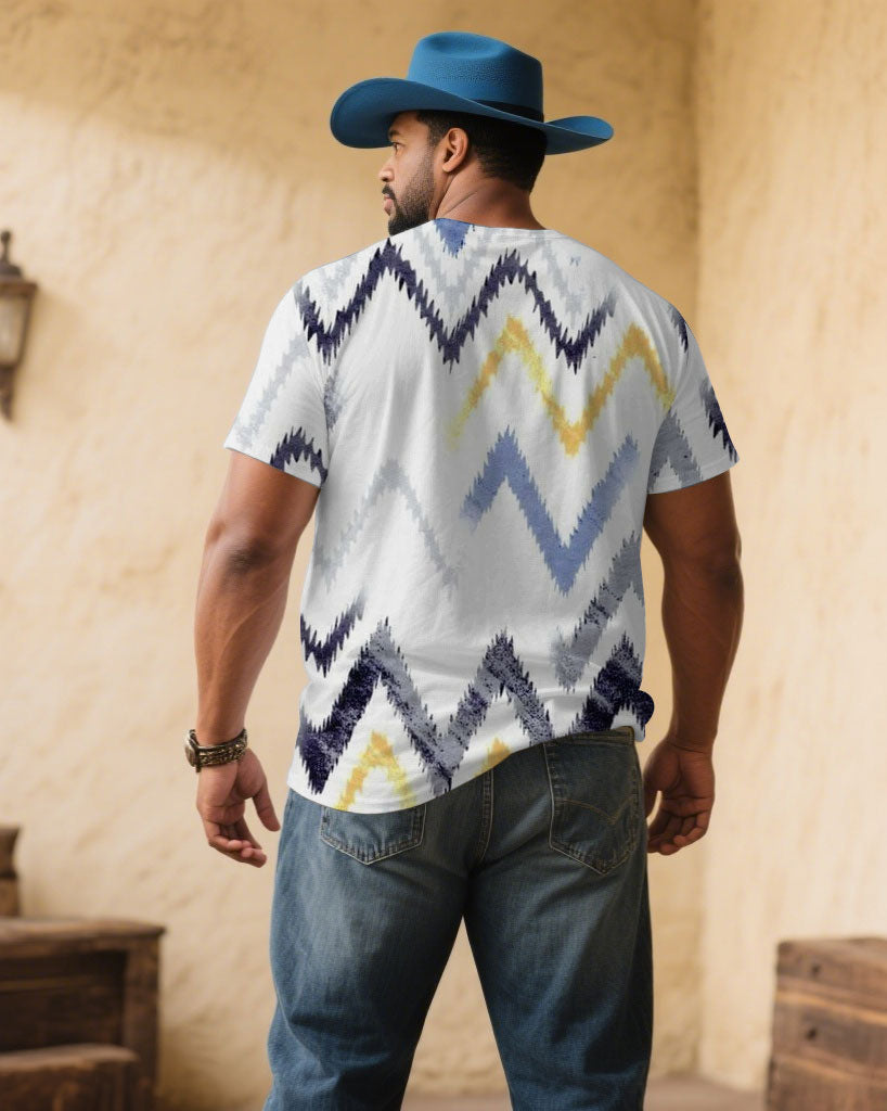 Big & Tall White Graphic T-Shirt for big men view 2