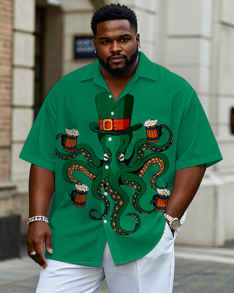 Big & Tall Streetwear Short Sleeve Shirt for big men view 1