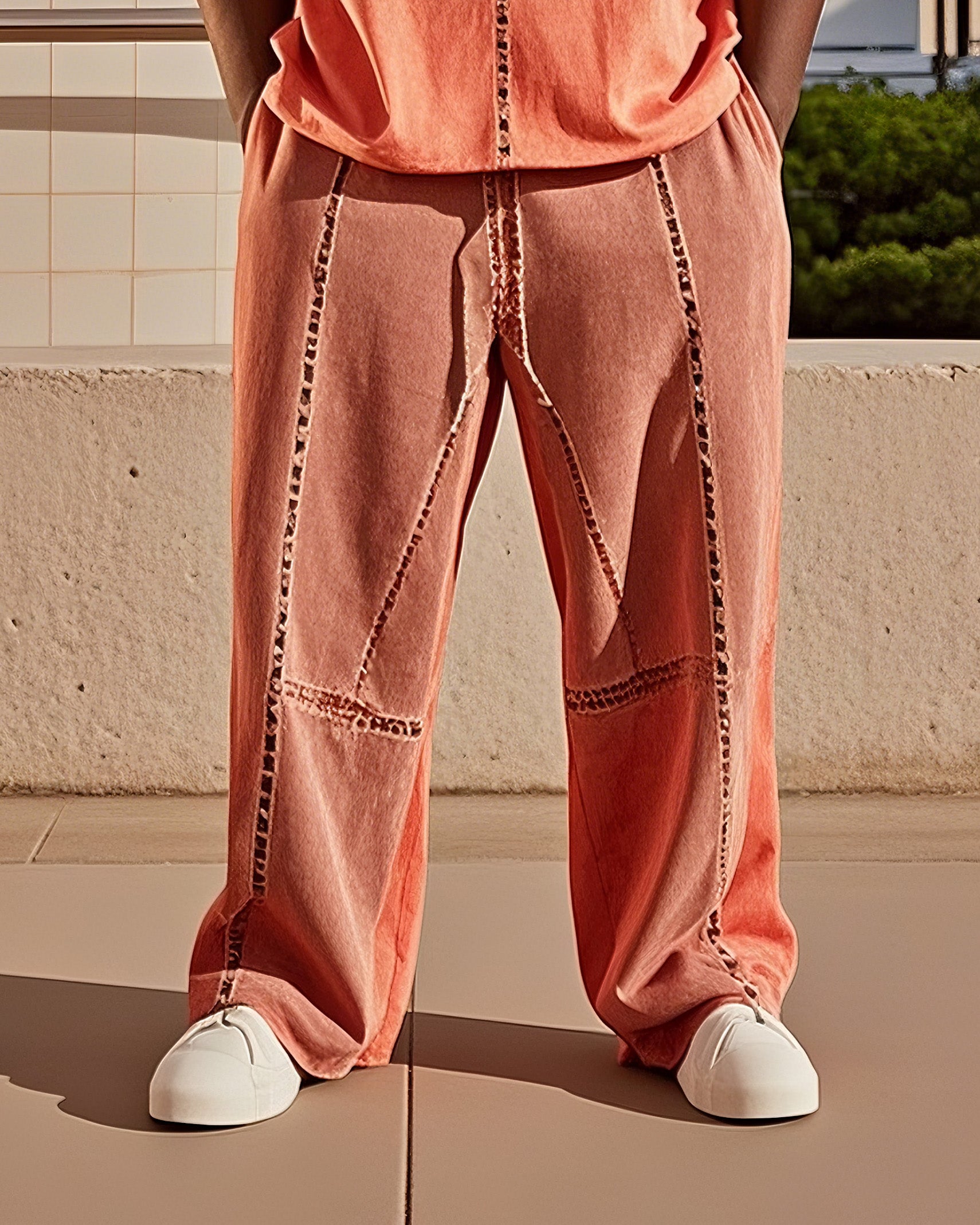 Big & Tall Gradient Vest Pants Set for big men view 3