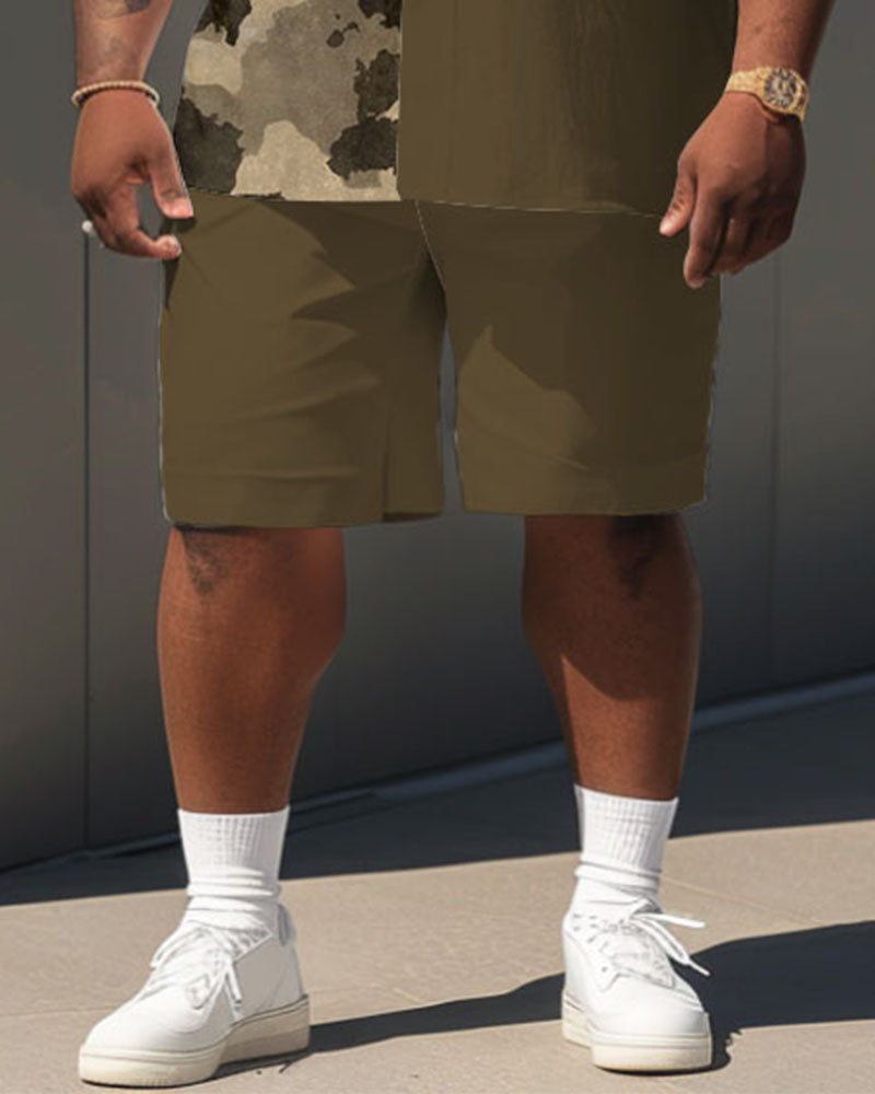 Big & Tall Colorblock Camouflage Jeans for big men view 3