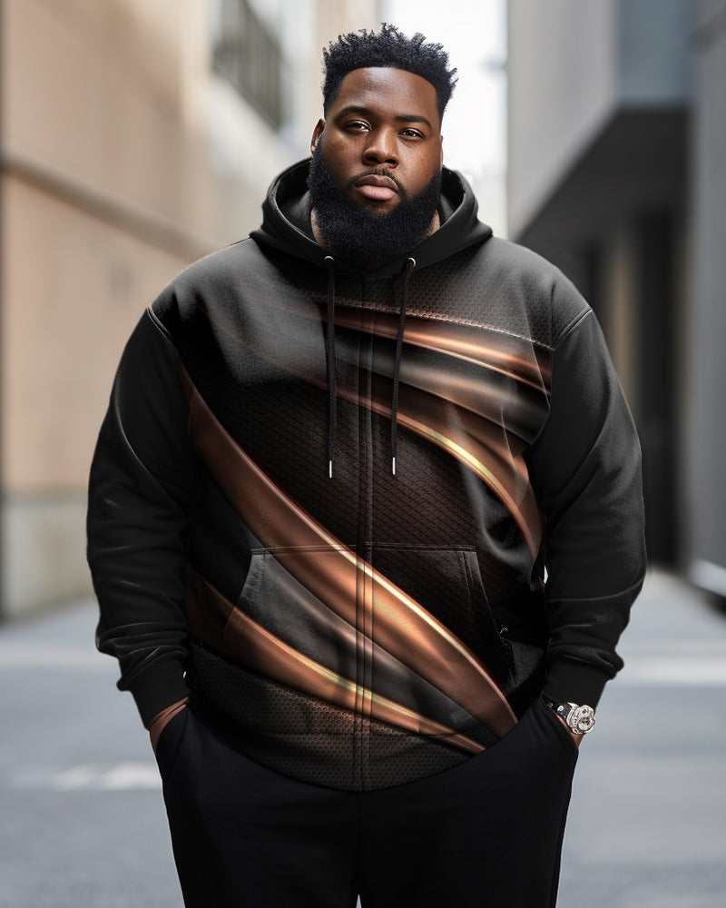 Big & Tall Geometric Graphic Hoodie for big men