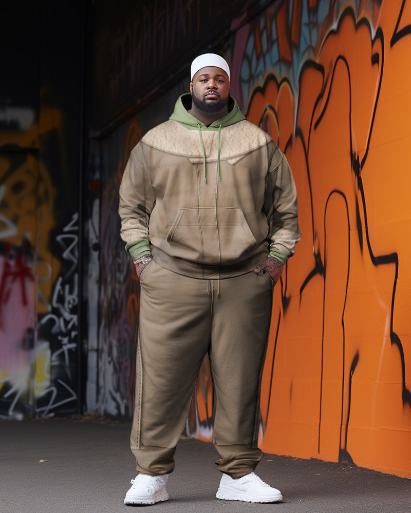 Big & Tall Graphic Hoodie Sweatpants Set for big men view 1