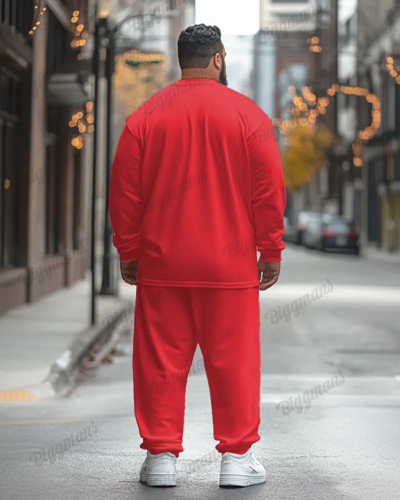 Big & Tall Streetwear T-Shirt Pants Set for big men view 8