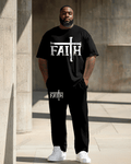 Big & Tall Graphic T-Shirt Pants Set for big men view 1