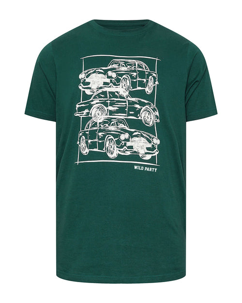 Big & Tall Green Solid Color T-Shirt for big men view 1