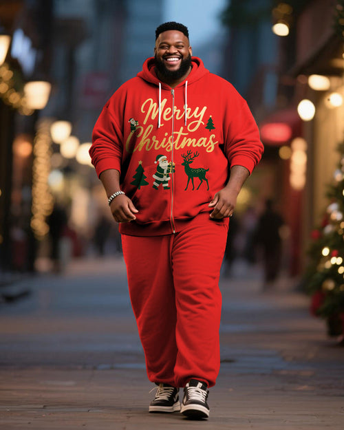 Big & Tall Gradient Graphic Hoodie Sweatpants Set for big men view 1