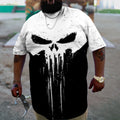 Big & Tall Colorblock Skull T-Shirt for big men view 2