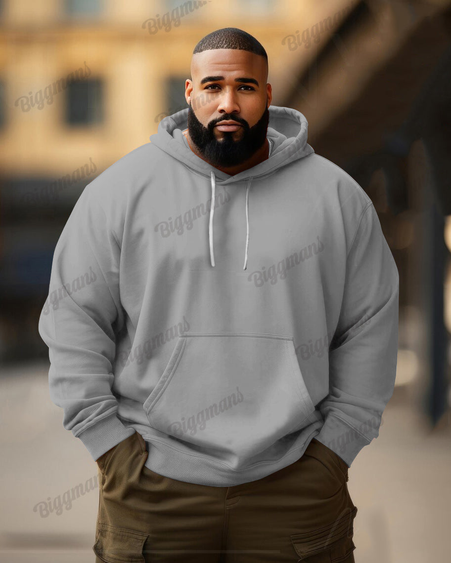 Big & Tall Solid Color Hoodie for big men view 3