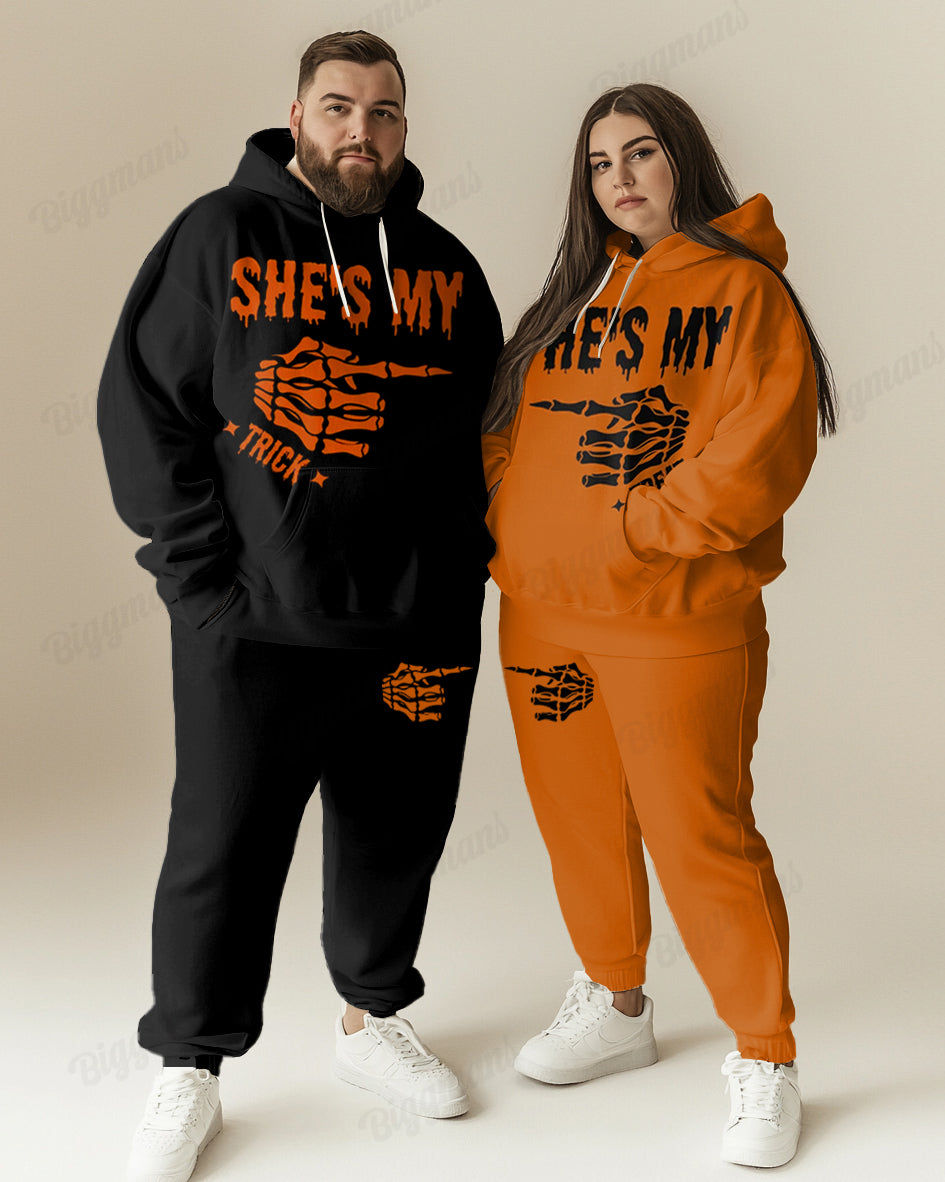 Big & Tall Graphic Skull Hoodie for big men view 1