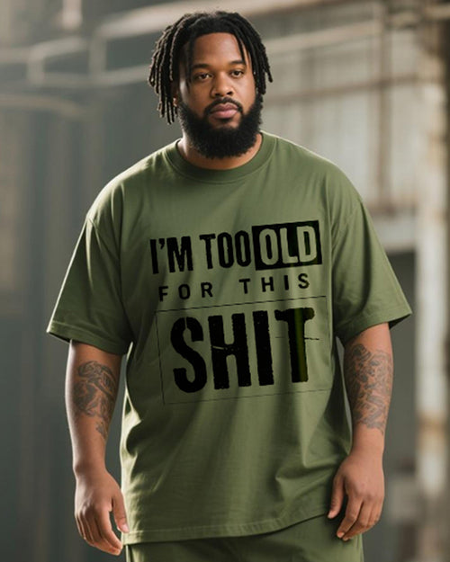 Big & Tall Graphic T-Shirt Pants Set for big men view 2