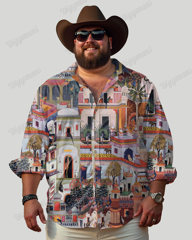 Big & Tall Streetwear Long Sleeve Shirt for big men view 6
