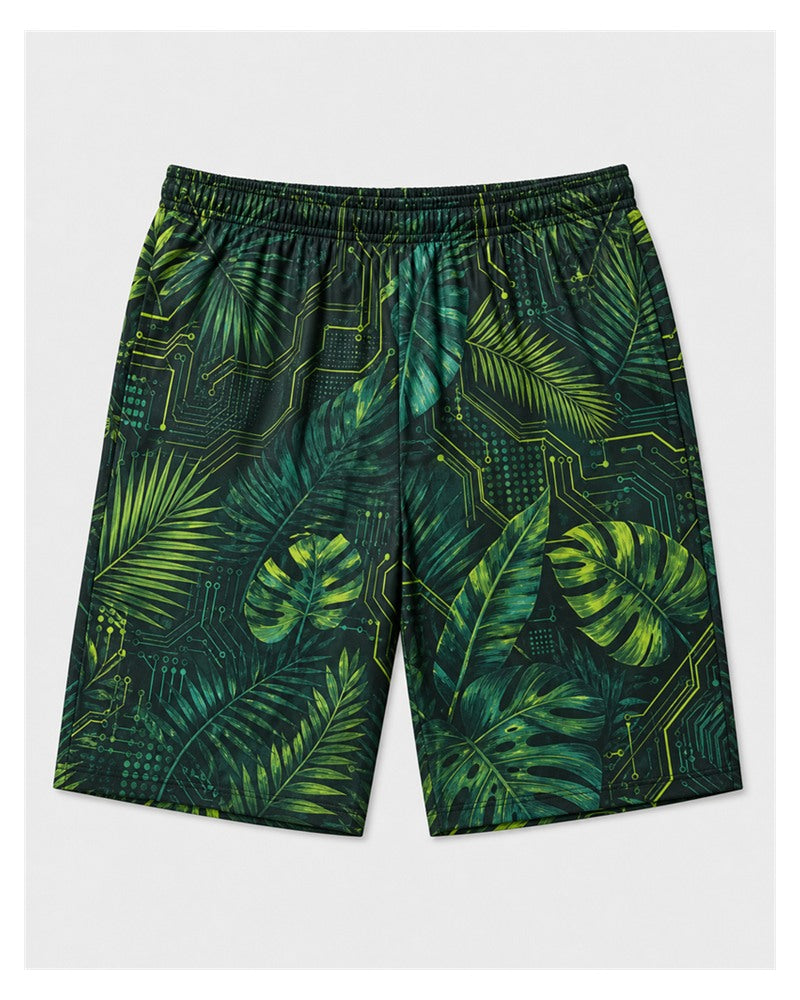 Big & Tall Graphic T-Shirt Shorts Set for big men view 3