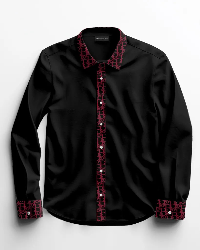 Big & Tall Patchwork Long Sleeve Shirt for big men view 14