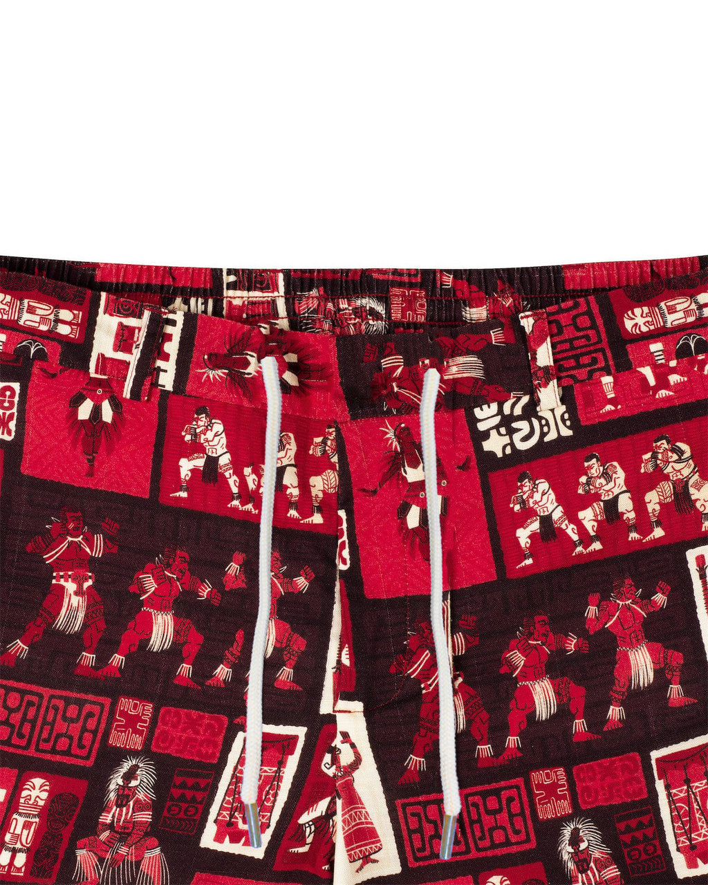 Big & Tall Hawaiian Tropical Colorblock Shorts for big men view 5