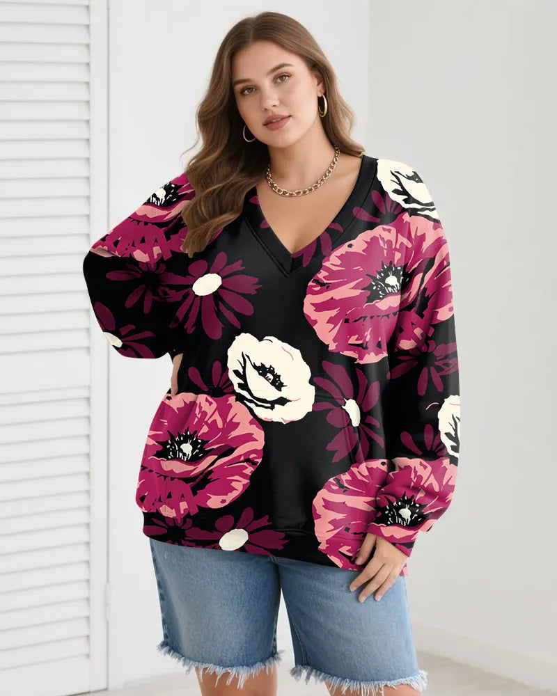 Big & Tall Gradient Graphic Floral Men's Clothing for big men view 2
