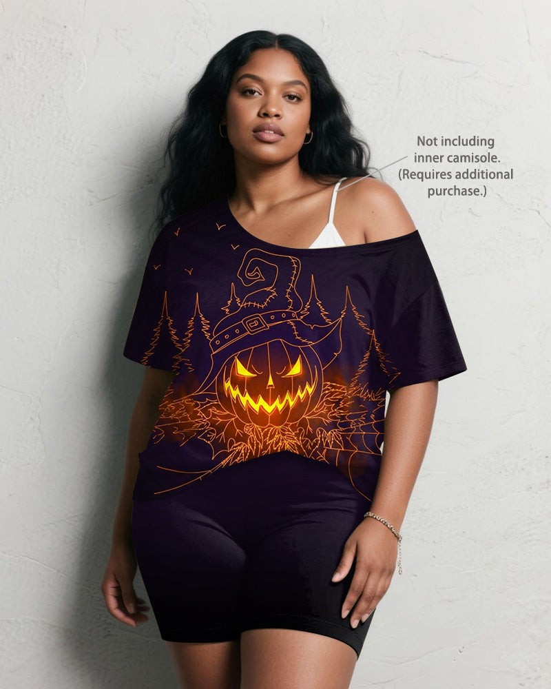 Big & Tall Purple Graphic Graffiti Two-piece Set for big men view 2