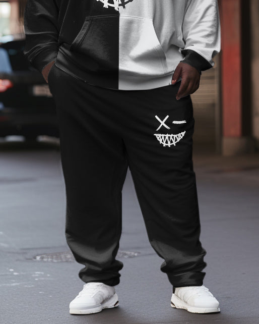 Big & Tall Colorblock Graffiti Streetwear Hoodie for big men view 3