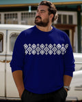 Big & Tall Geometric Graphic Patchwork T-Shirt for big men