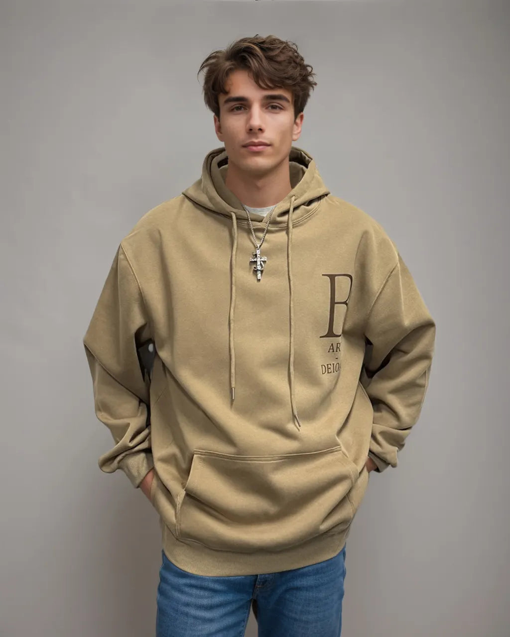 Big & Tall Athletic Streetwear Hoodie for big men view 2
