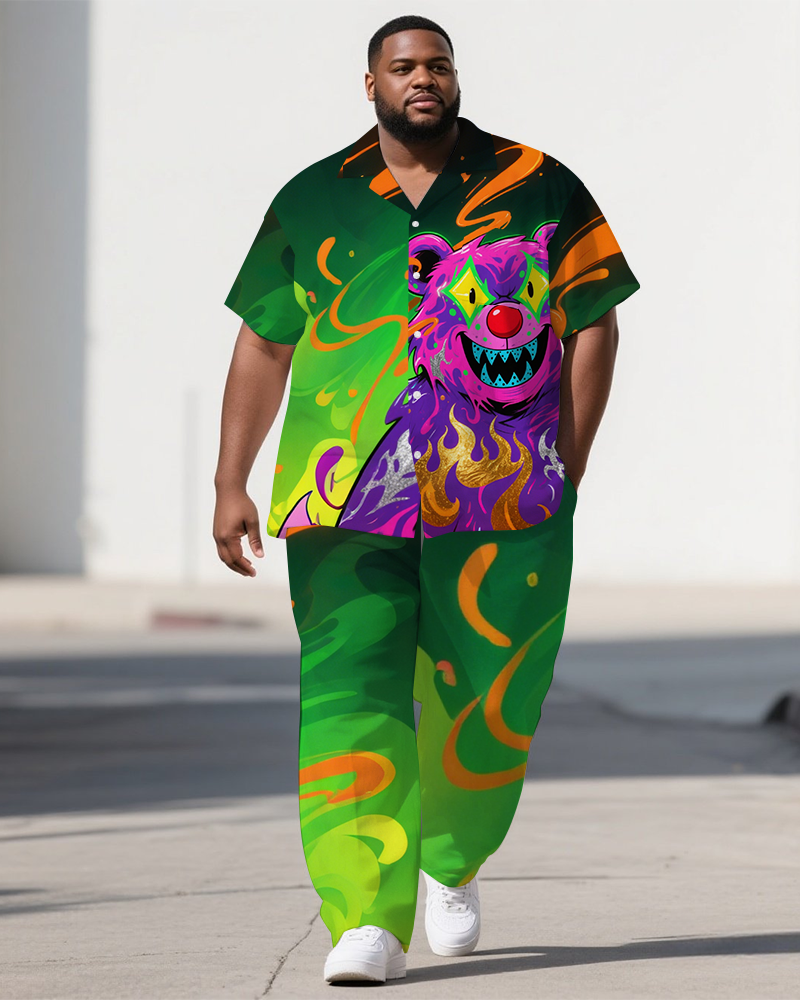 Big & Tall Gradient T-Shirt Pants Set for big men view 1
