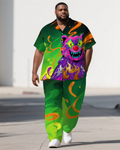 Big & Tall Gradient T-Shirt Pants Set for big men view 1