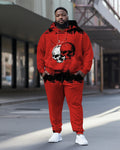 Big & Tall Skull Hoodie Sweatpants Set for big men view 1