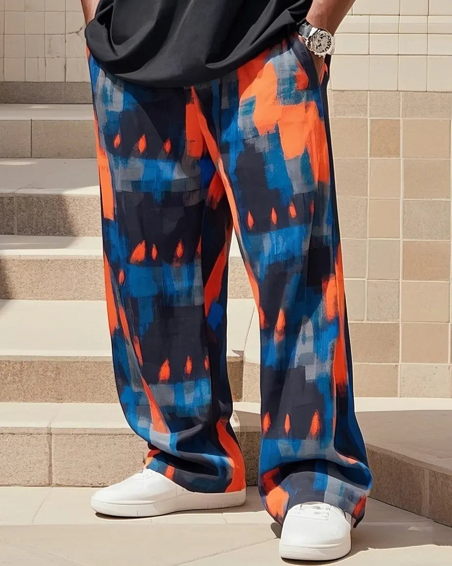 Big & Tall Gradient Vest Pants Set for big men view 3