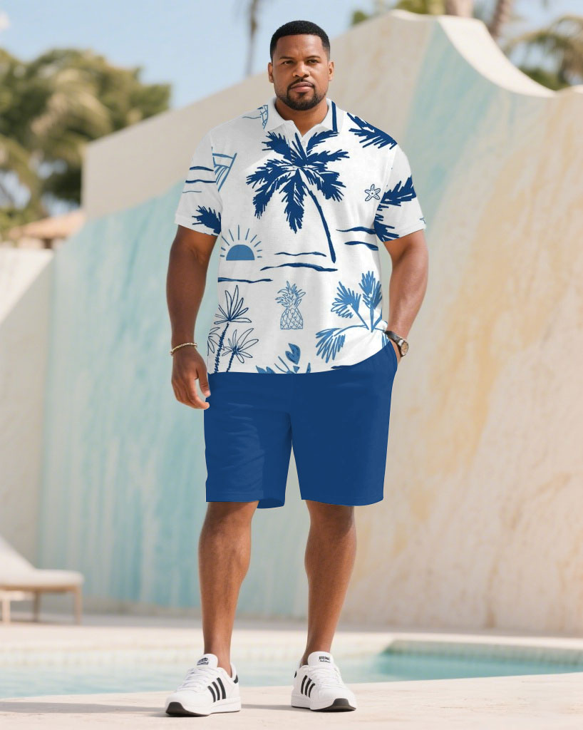 Big & Tall Blue Graphic Jeans for big men view 1