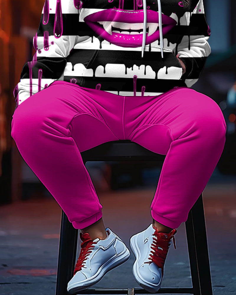 Big & Tall Hoodie Sweatpants Set for big men view 3