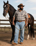 Big & Tall Gray Western Denim Jeans for big men view 1